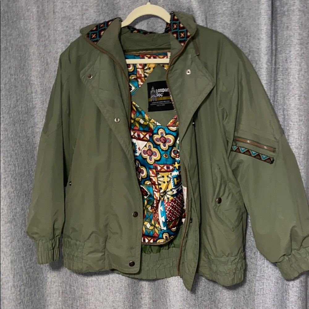 Vintage, olive green, London Fog jacket